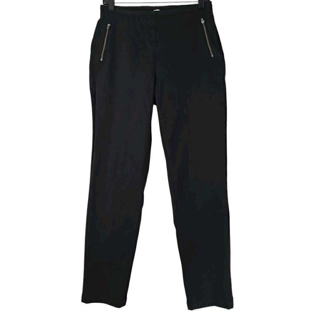 Marla Wynne ~Woman Size 8~ Black High Rise Side Zipper Pants Stretch.